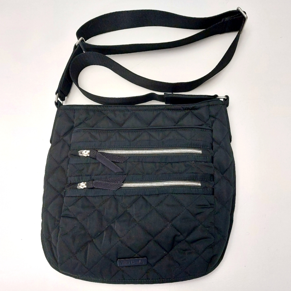Vera Bradley Performance Twill Triple Zip Hipster Classic Black NWOT